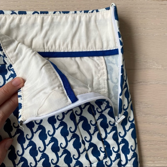 J.Crew Women Shorts Blue Seahorse Patterned - Picture 9 of 10